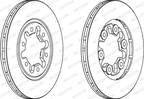 Ferodo DDF357 - Спирачен диск vvparts.bg