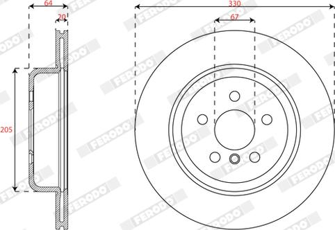 Ferodo DDF3042LC-1 - Спирачен диск vvparts.bg