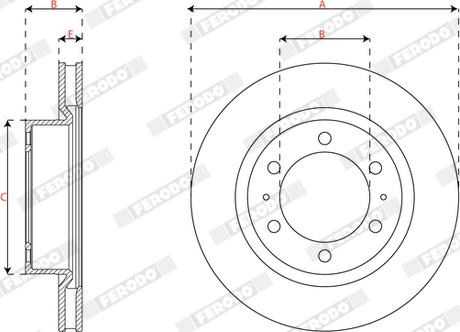 Ferodo DDF3082C - Спирачен диск vvparts.bg