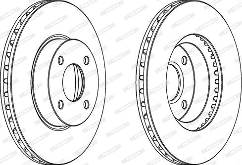 Ferodo DDF384 - Спирачен диск vvparts.bg