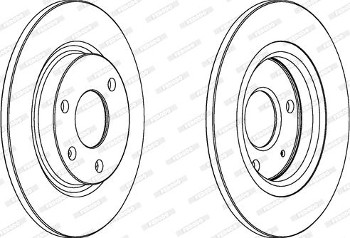 Ferodo DDF335 - Спирачен диск vvparts.bg