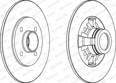 Ferodo DDF333 - Спирачен диск vvparts.bg