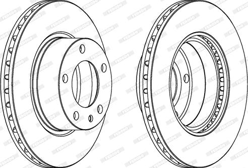 Ferodo DDF325 - Спирачен диск vvparts.bg