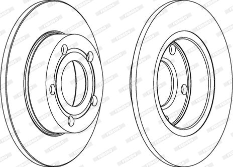 Ferodo DDF323 - Спирачен диск vvparts.bg