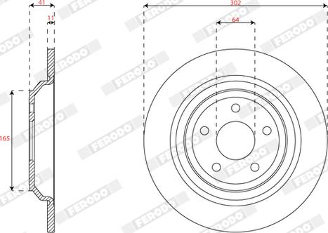 Ferodo DDF2977C - Спирачен диск vvparts.bg