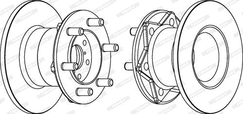 Ferodo DDF254 - Спирачен диск vvparts.bg