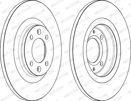 Ferodo DDF2511C - Спирачен диск vvparts.bg