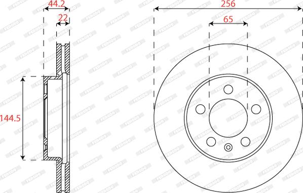 Ferodo DDF2663C - Спирачен диск vvparts.bg