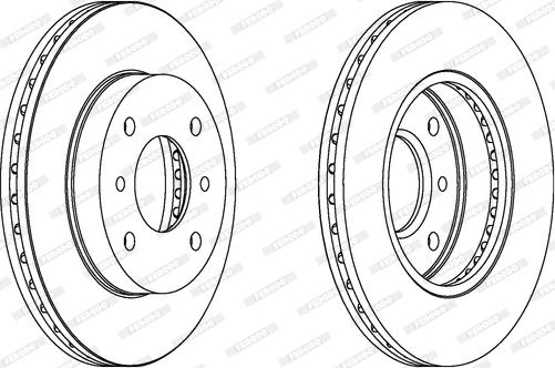 Ferodo DDF260C - Спирачен диск vvparts.bg