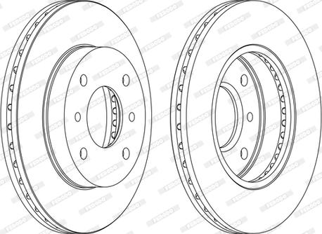 Ferodo DDF260P-D - Спирачен диск vvparts.bg