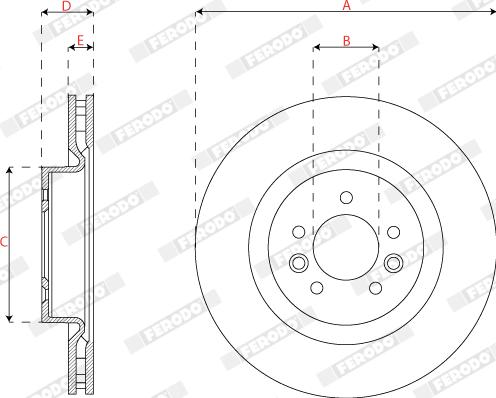 Ferodo DDF2635C-1 - Спирачен диск vvparts.bg