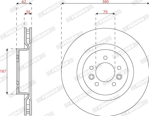 Ferodo DDF2635C-1 - Спирачен диск vvparts.bg