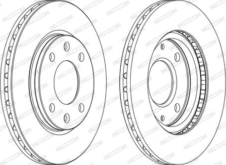 Ferodo DDF214P-D - Спирачен диск vvparts.bg