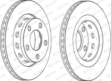 Ferodo DDF215-1 - Спирачен диск vvparts.bg