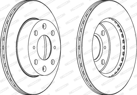 Ferodo DDF289 - Спирачен диск vvparts.bg