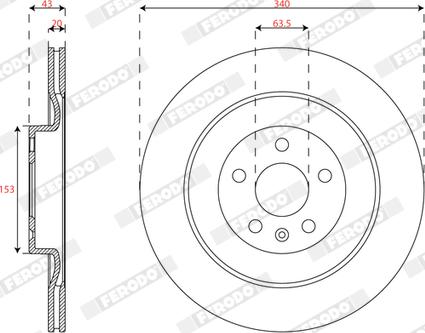 Ferodo DDF2844C - Спирачен диск vvparts.bg