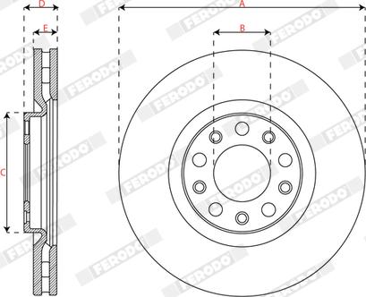 Ferodo DDF2882C - Спирачен диск vvparts.bg