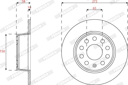 Ferodo DDF2825C - Спирачен диск vvparts.bg