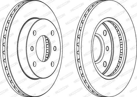 Ferodo DDF234 - Спирачен диск vvparts.bg