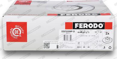 Ferodo DDF2339P-D - Спирачен диск vvparts.bg