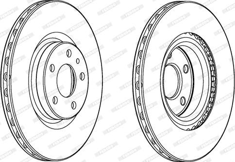 Ferodo DDF2329C - Спирачен диск vvparts.bg