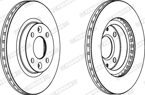 Ferodo DDF2327 - Спирачен диск vvparts.bg