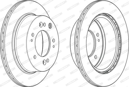 Ferodo DDF2285C - Спирачен диск vvparts.bg