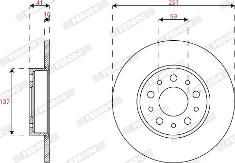 Ferodo DDF2777C - Спирачен диск vvparts.bg