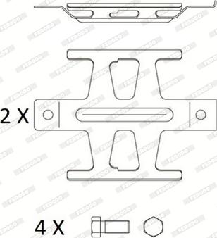 Ferodo FVR501B - Комплект спирачно феродо, дискови спирачки vvparts.bg