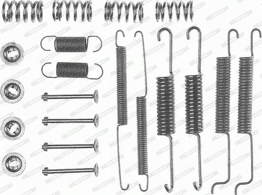 Ferodo FBA100 - Комплект принадлежности, спирани челюсти vvparts.bg