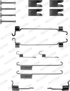 Ferodo FBA82 - Комплект принадлежности, спирани челюсти vvparts.bg