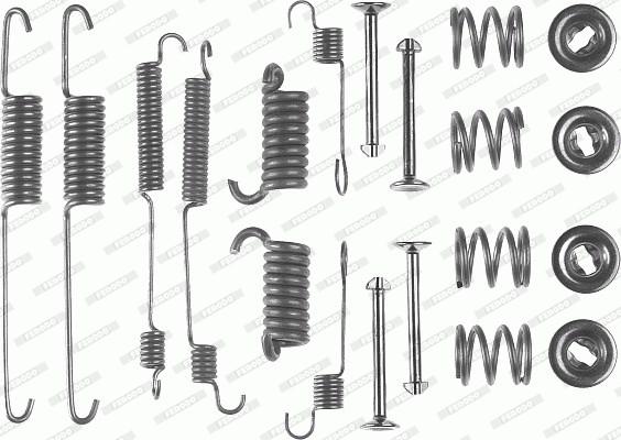 Ferodo FBA23 - Комплект принадлежности, спирани челюсти vvparts.bg