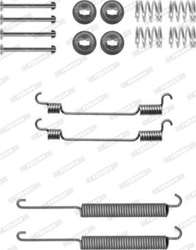 Ferodo FBA228 - Комплект принадлежности, спирани челюсти vvparts.bg