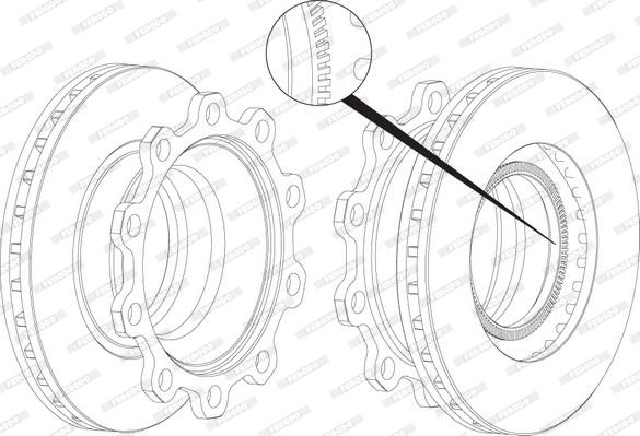 Ferodo FCR199A - Спирачен диск vvparts.bg