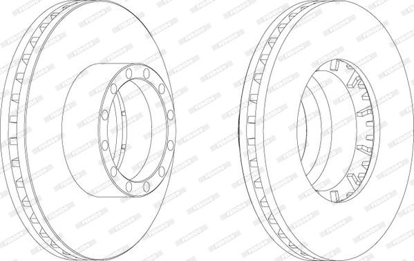 Ferodo FCR155A - Спирачен диск vvparts.bg