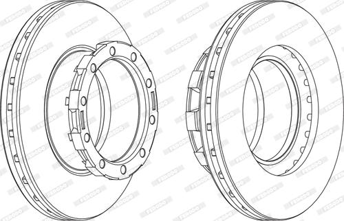 Ferodo FCR168A - Спирачен диск vvparts.bg