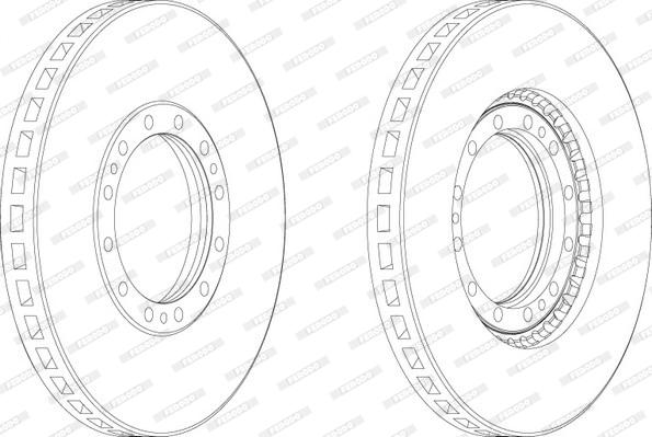 Ferodo FCR123A - Спирачен диск vvparts.bg