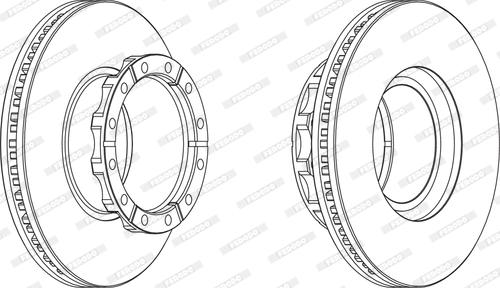 Ferodo FCR173A - Спирачен диск vvparts.bg