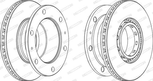 Ferodo FCR342A - Спирачен диск vvparts.bg