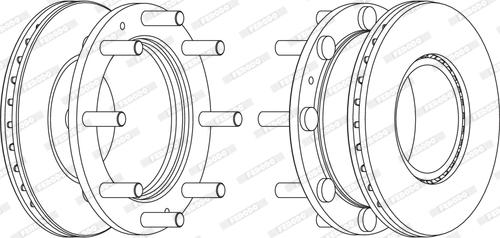 Ferodo FCR308A - Спирачен диск vvparts.bg