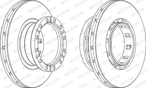 Ferodo FCR318A - Спирачен диск vvparts.bg