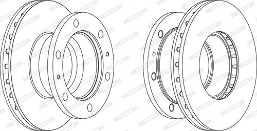 Ferodo FCR338A - Спирачен диск vvparts.bg