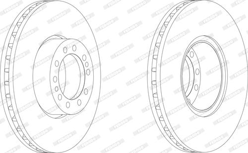 Ferodo FCR244A - Спирачен диск vvparts.bg