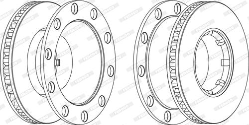 Ferodo FCR243A - Спирачен диск vvparts.bg