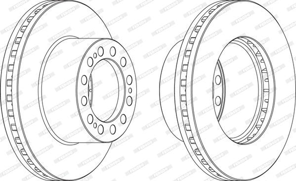 Ferodo FCR204A - Спирачен диск vvparts.bg