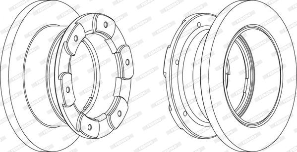 Ferodo FCR236A - Спирачен диск vvparts.bg