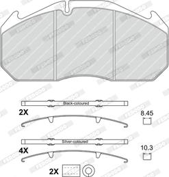 Ferodo FCV4906B - Комплект спирачно феродо, дискови спирачки vvparts.bg