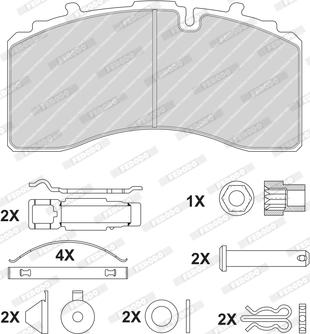 Ferodo FCV4461BFE - Комплект спирачно феродо, дискови спирачки vvparts.bg