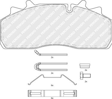 Ferodo FCV4043B - Комплект спирачно феродо, дискови спирачки vvparts.bg