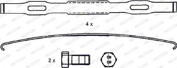 Ferodo FCV4115BFE - Комплект спирачно феродо, дискови спирачки vvparts.bg